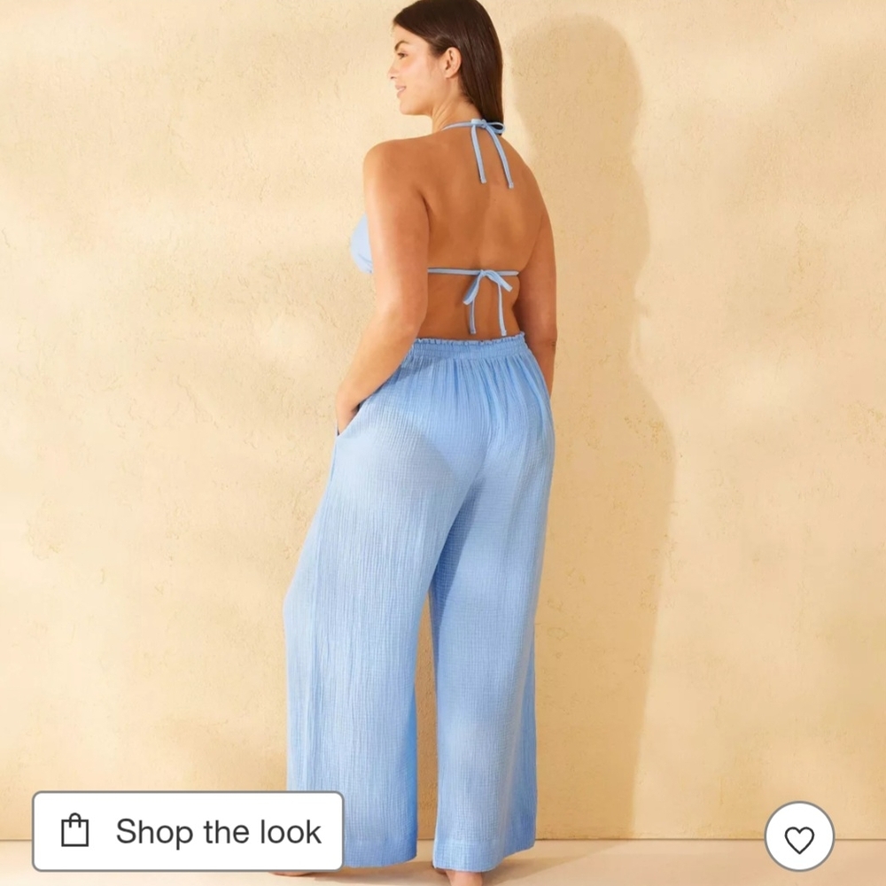 Shade & Shore Light Blue Wide Leg Pants